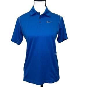 Nike Tennis Dri-FIT Boys’ Blue Polo Shirt - Size Large (12-14)